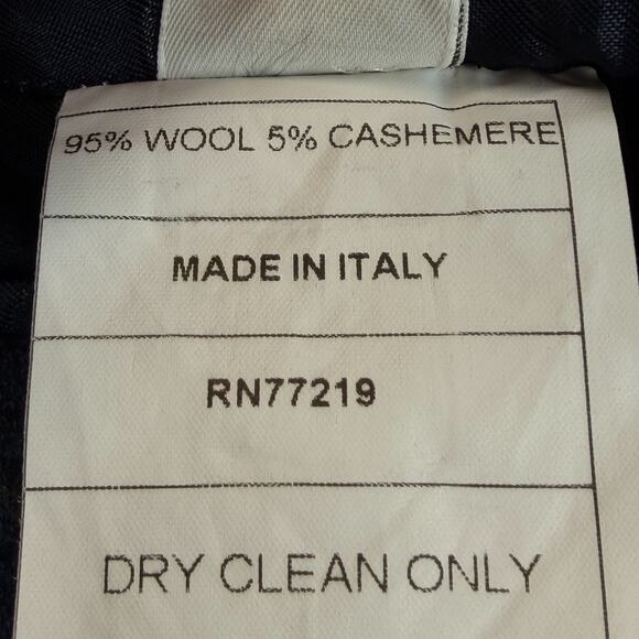 Pronto Uomo Wool 2 Button Windowpane Plaid Blazer Men Sz 46 Short Sport Ventless - Picture 9 of 12